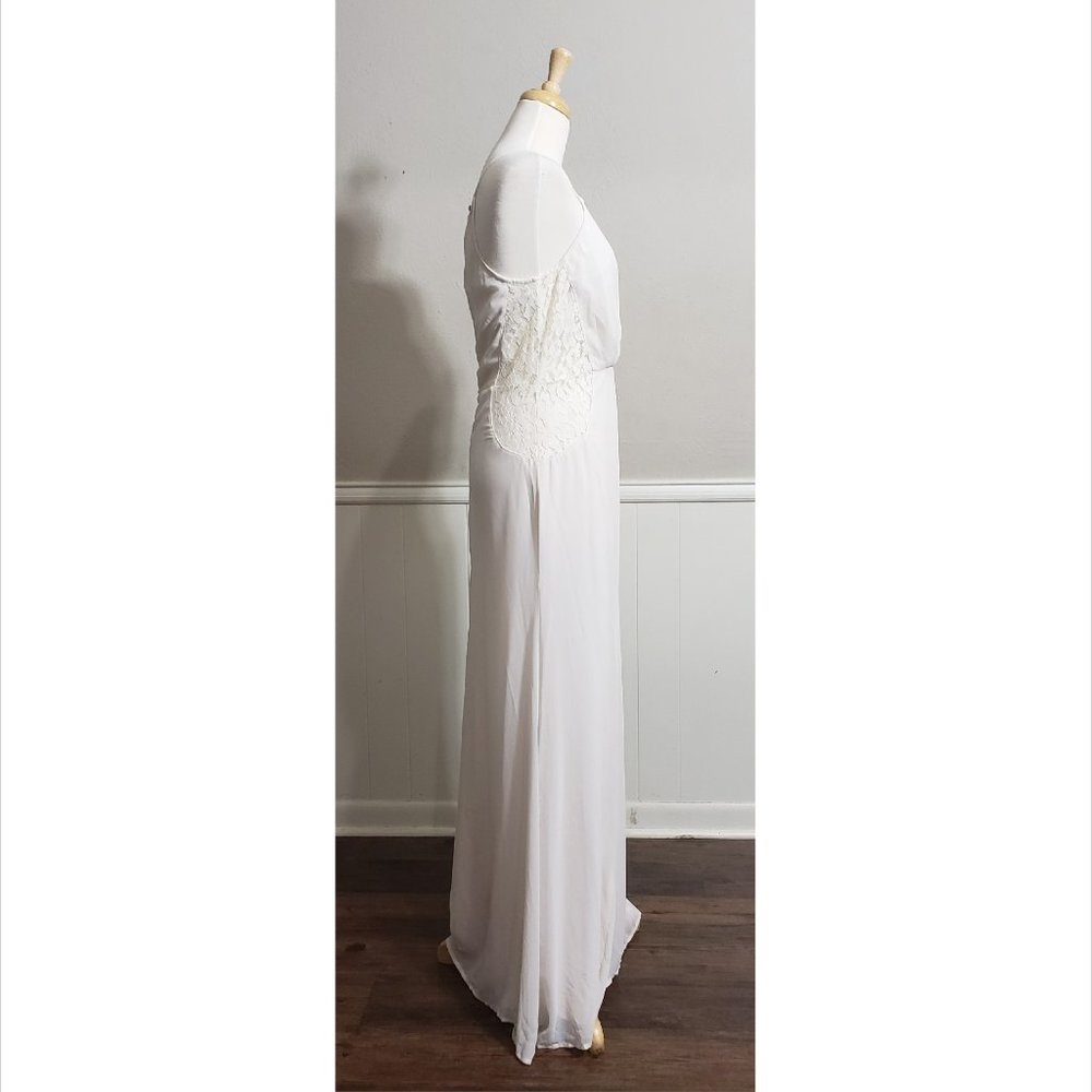 NWT Soieblu White Surplice Lace Insert Maxi Dress - Picture 4 of 8